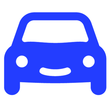 Car icon bright blue
