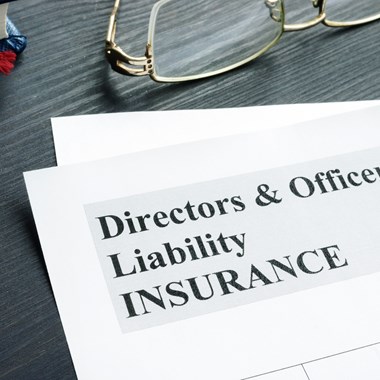 Pen and paper showing Directors & Officers Liability Insurance 